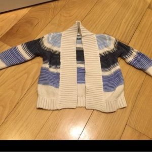 Old navy girls striped blue cardigan